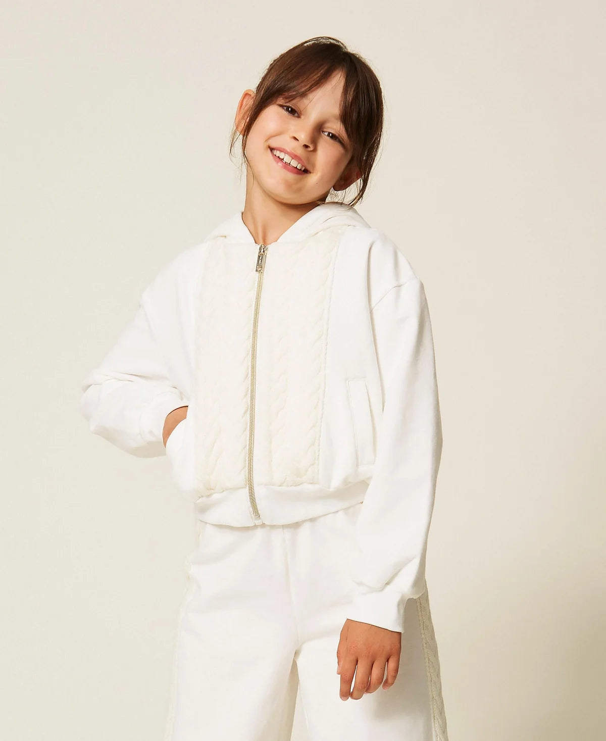 Felpa inserto in maglia Twinset