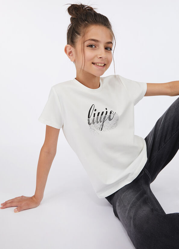 T-shirt in cotone con logo