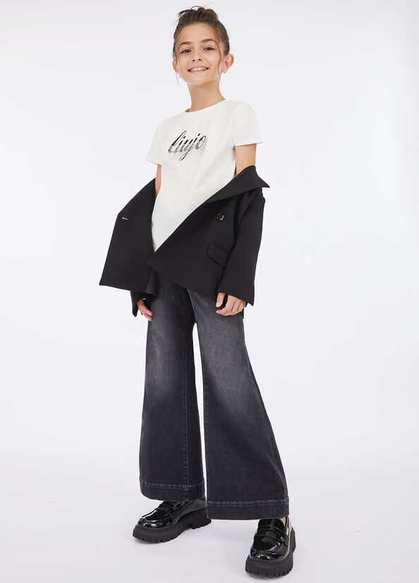 T-shirt in cotone con logo