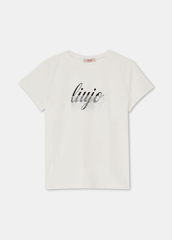 T-shirt in cotone con logo