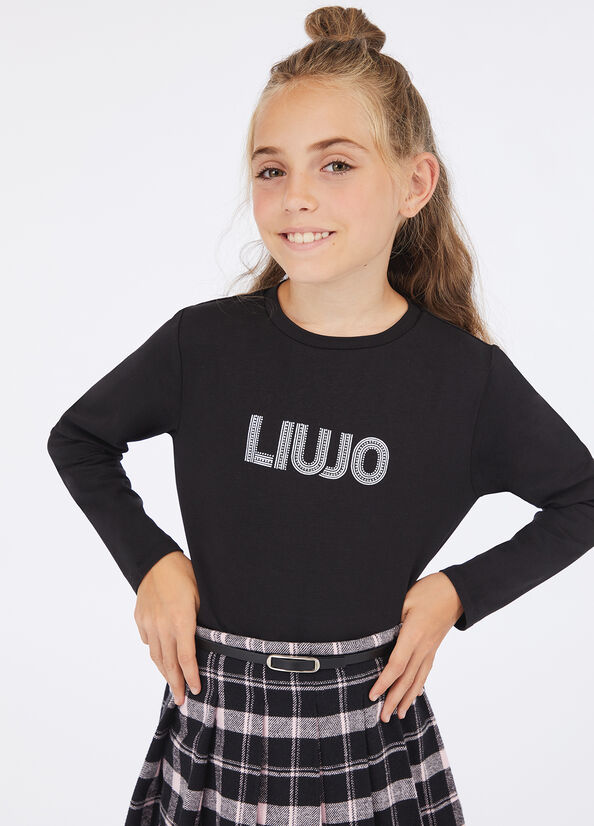 T-shirt in cotone con logo