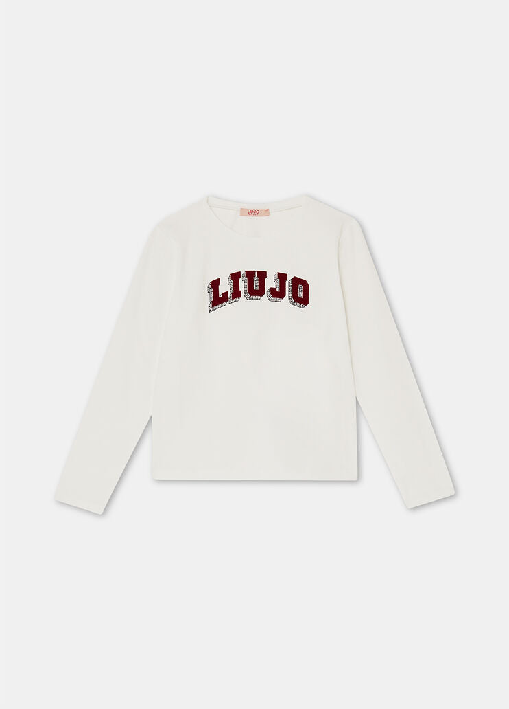 T-shirt in cotone con logo