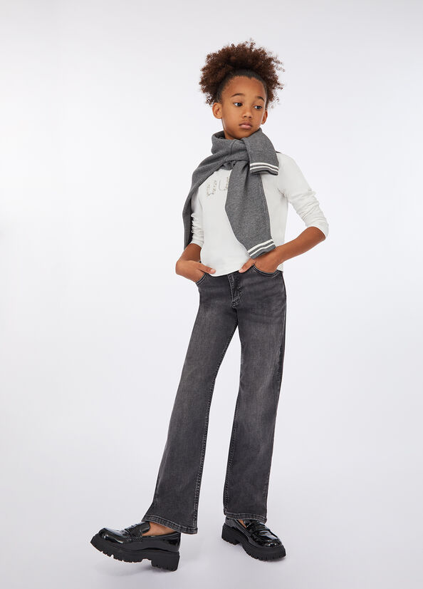 T-shirt con ricami gioiello