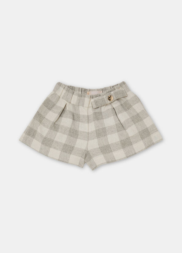 Short in tessuto check