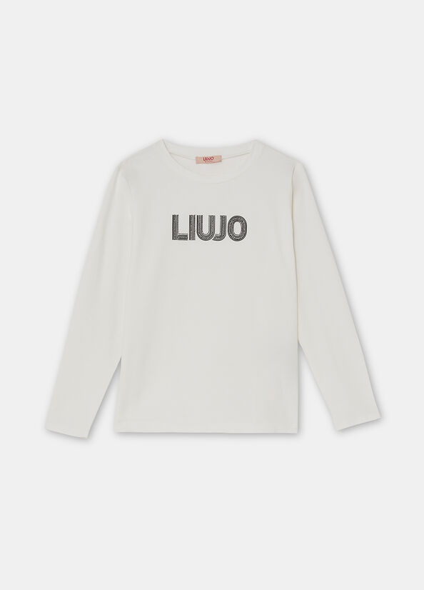 T-shirt in cotone con logo