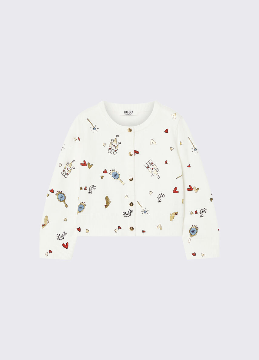 Cardigan con stampa Liu Jo