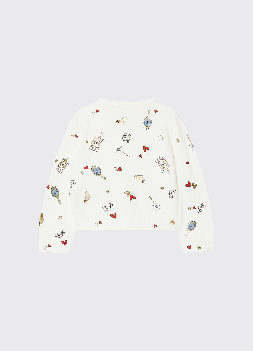 Cardigan con stampa Liu Jo