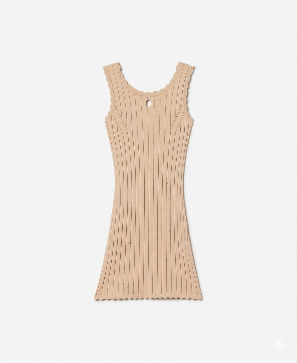 Abito corto in maglia a costine