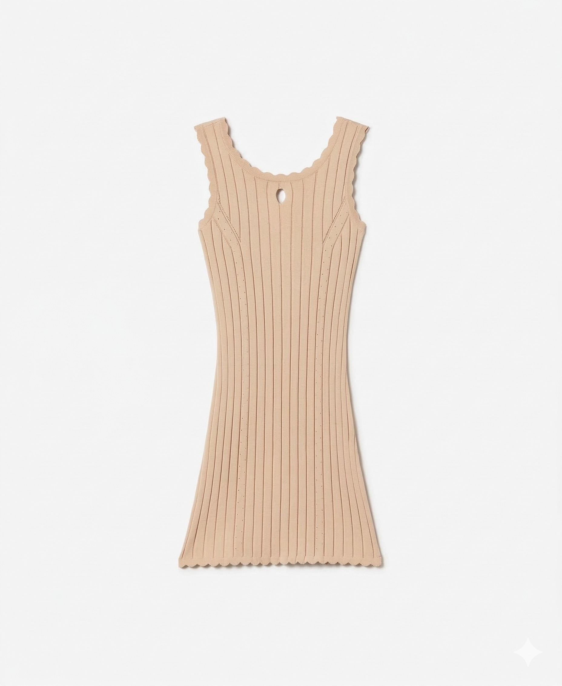 Abito corto in maglia a costine