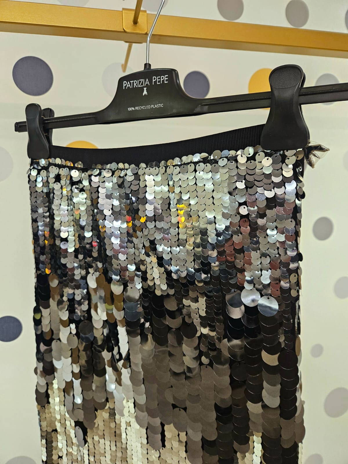 Gonna Patrizia Pepe longuette in tessuto con paillettes